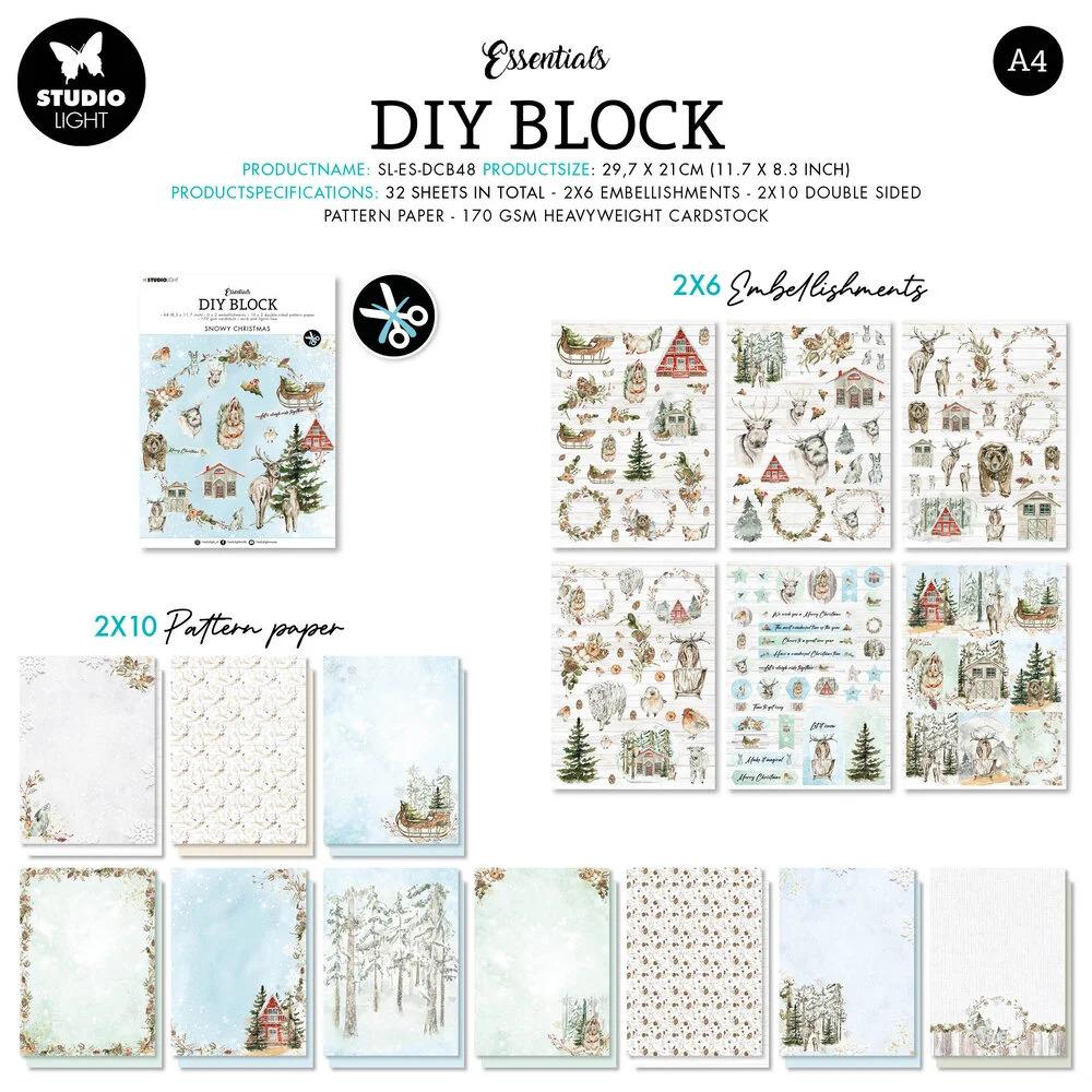 Studio Light DIY A4 Block Snowy Christmas #48