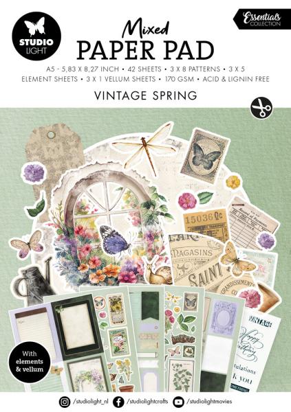 Studio Light Essentials A5 Mixed Paper Pad Vintage Spring #30