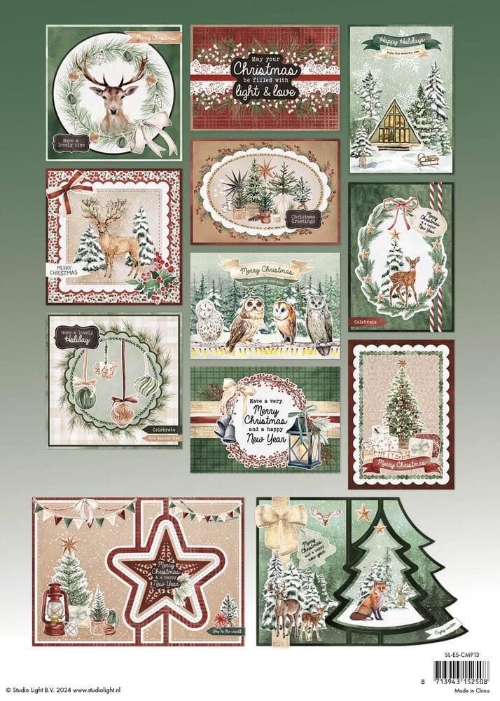 Studio Light Festive Forest A4 Christmas Essentials Card Making Pad #13