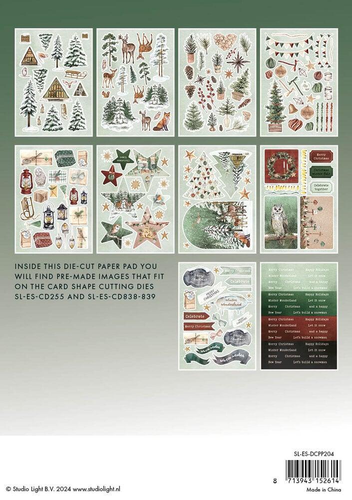 Studio Light Festive Forest A5 Die-Cut Designer Paper Pad #204