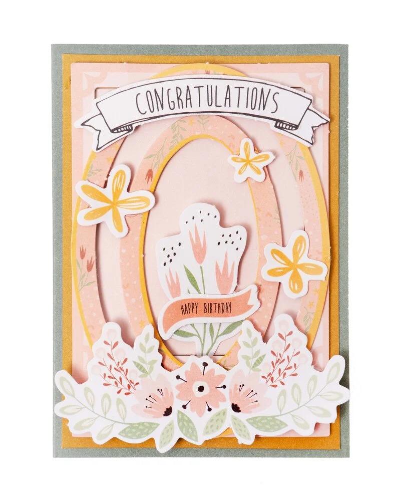 Studio Light Floral Pastel Frames DIY Block #65