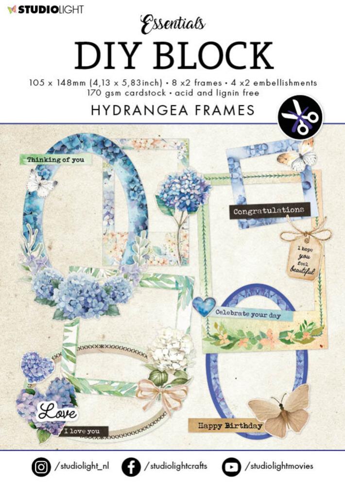 Studio Light Hydrangea Frames DIY Block #66