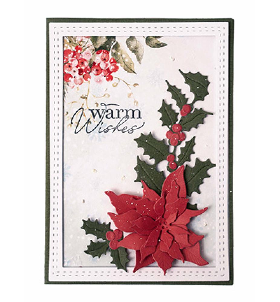 Studio Light Poinsettia Christmas Essentials Cutting Dies #556