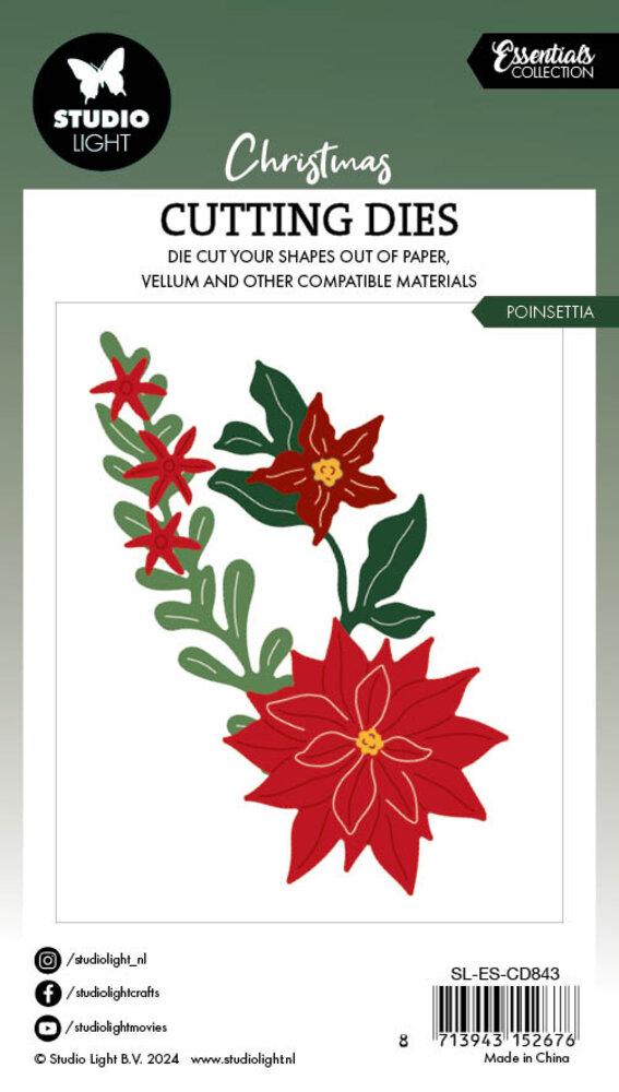 Studio Light Poinsettia Christmas Essentials Cutting Dies #843