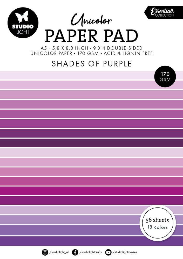 Studio Light Shades Of Purple A5 Unicolor Paper Pad (SL-ES-PPP247)