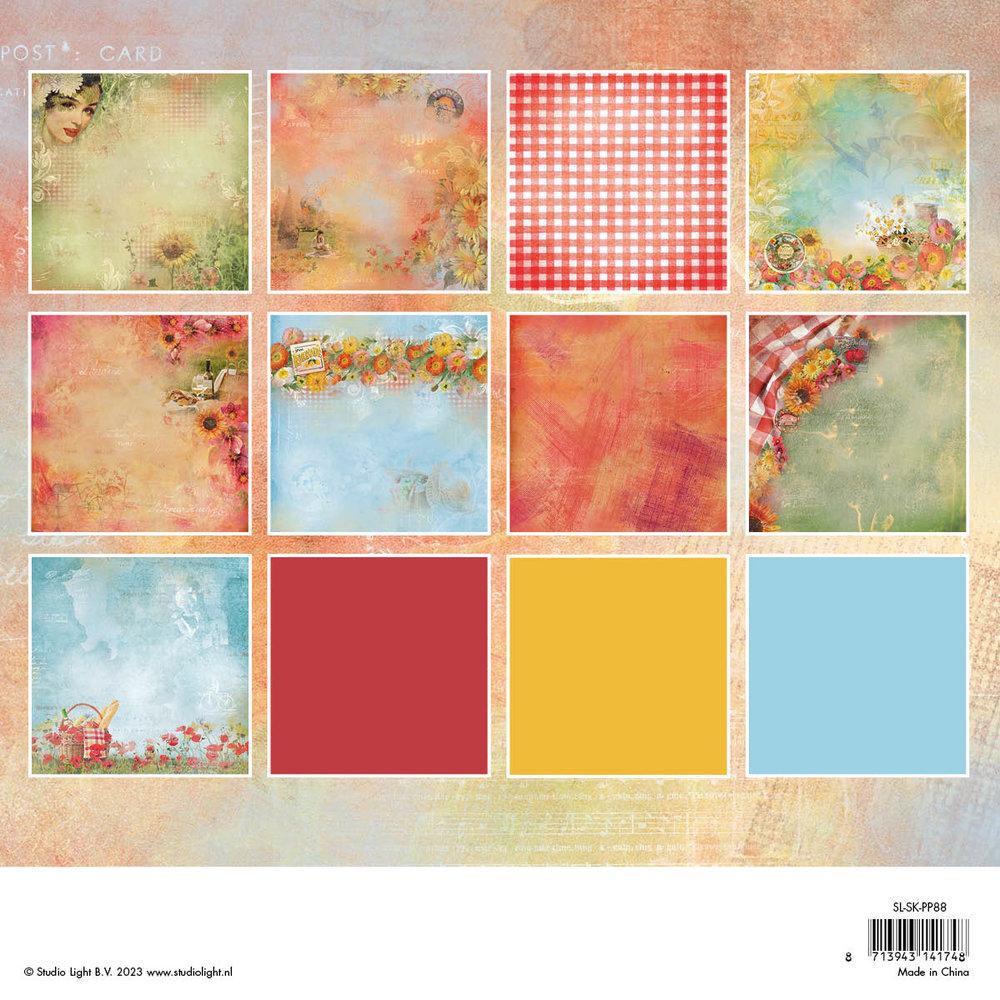 Studio Light Sunflower Kisses 8x8 Inch Paper Pad Backgrounds