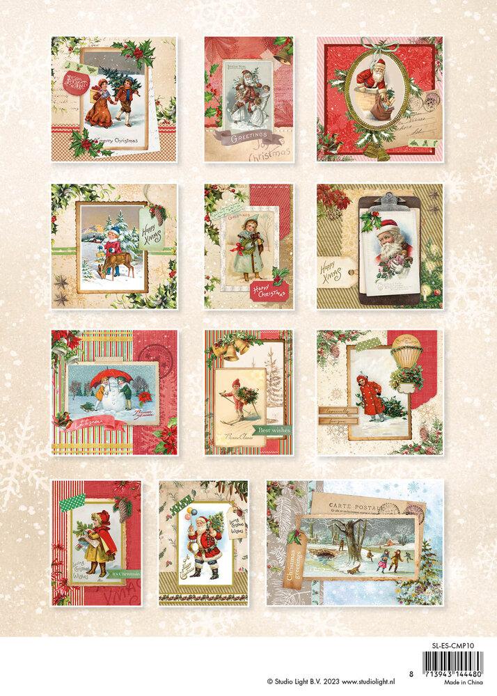 Studio Light Vintage Christmas A4 Card Making Pad #10