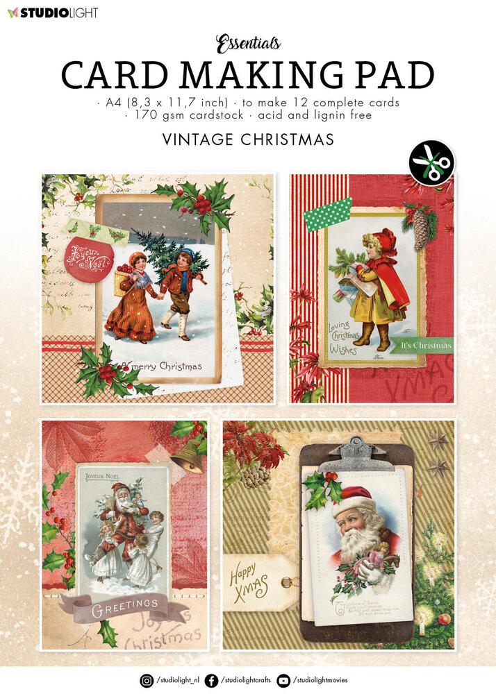 Studio Light Vintage Christmas A4 Card Making Pad #10