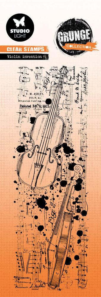 Studio Light Violin Invention Grunge Stamps #512