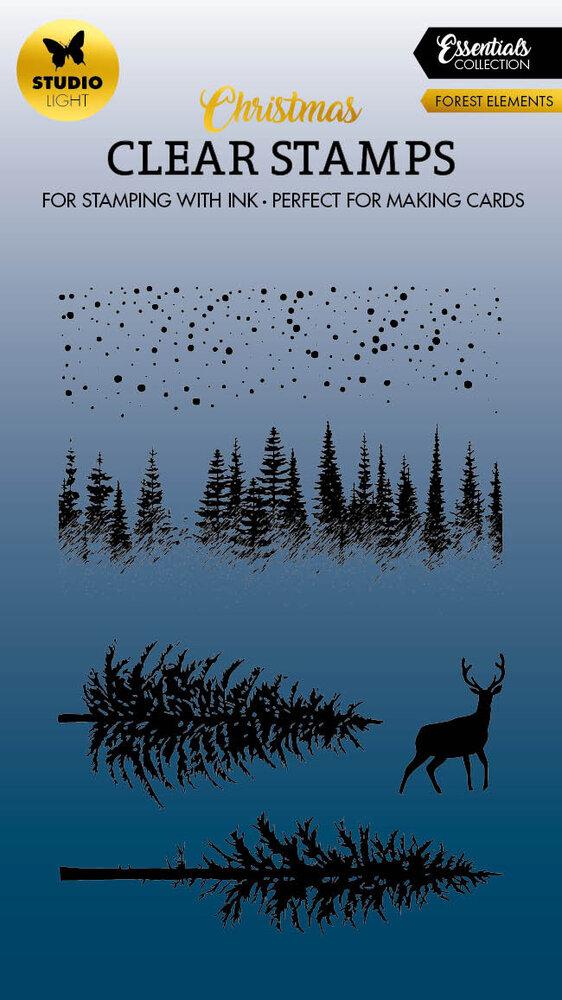 Studio Lights Christmas Clear Stamp Forest Elements #479