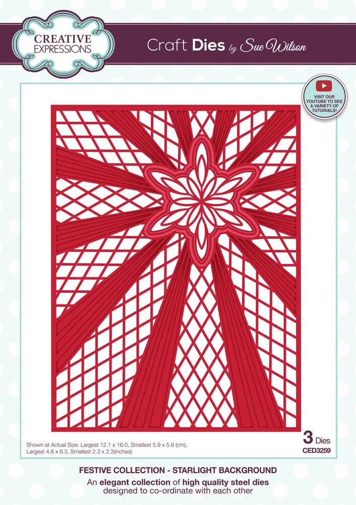 Sue Wilson Craft Die Festive Starlight Background CED3259