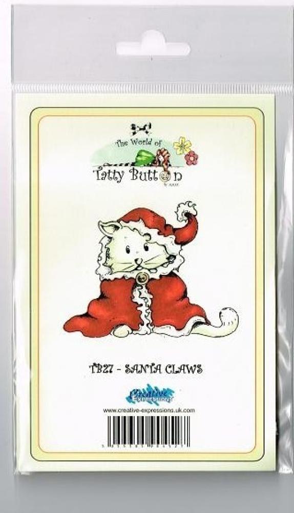 Tatty Button - Santa Claws Clingstempel