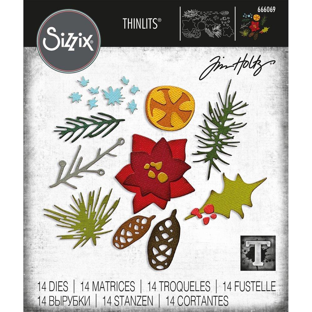 Tim Holtz Thinlits Dies 14PK Modern Festive #666069