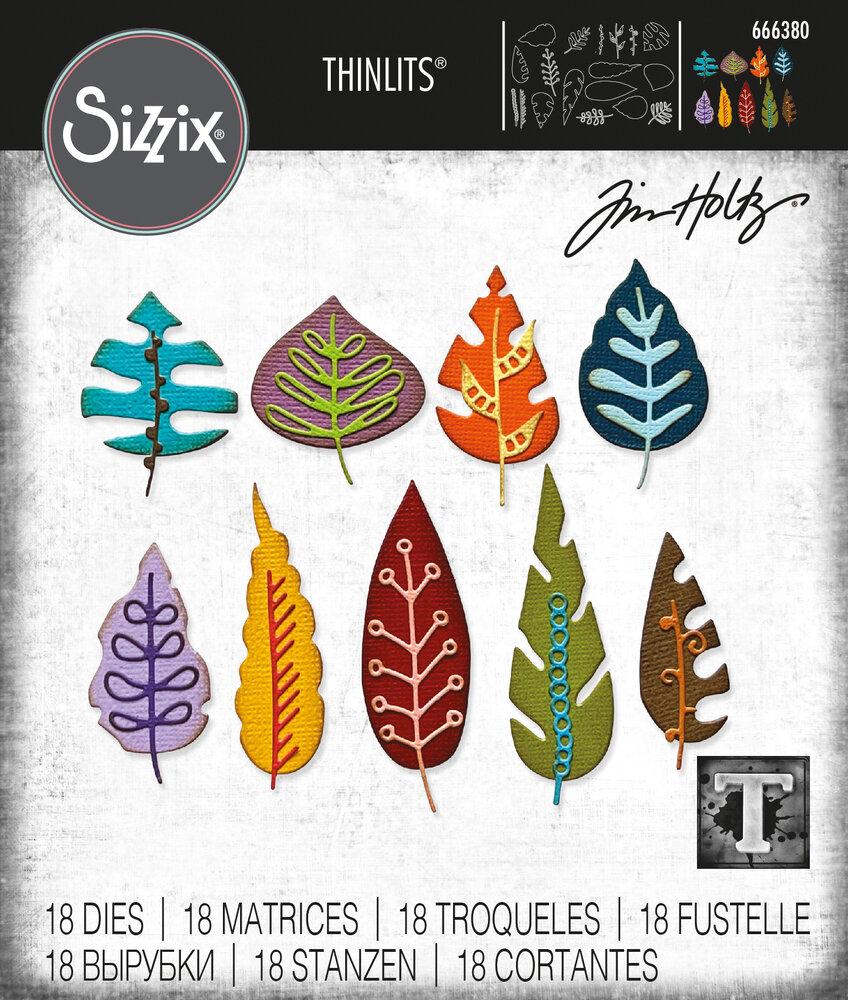 Tim Holtz Thinlits Dies 18Pk Artsy Leaves 666380