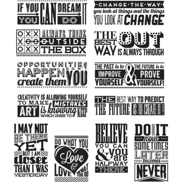 Tim Holtz Cling Stamps Mini Motivation #CMSLG292