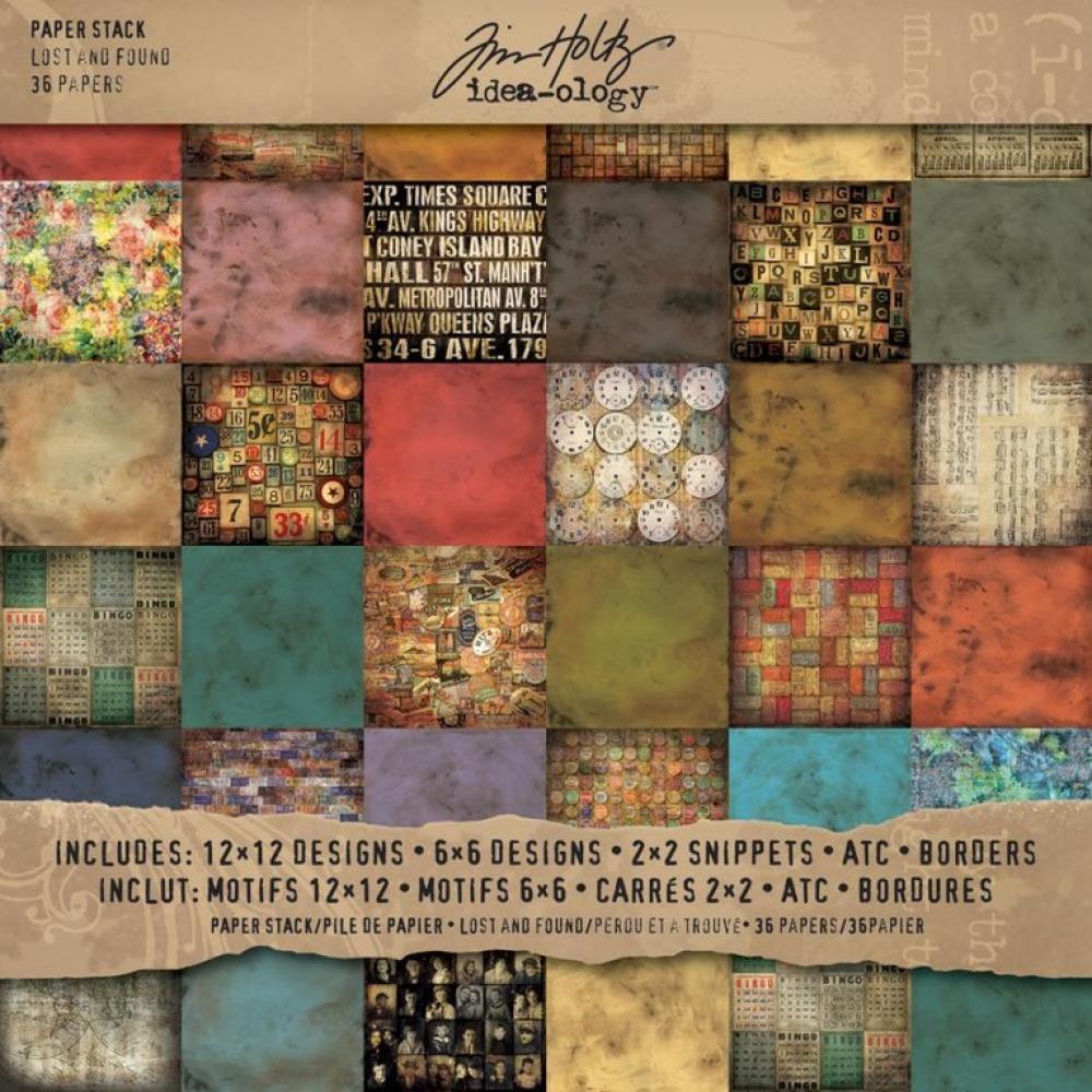 Tim Holtz Idea-Ology 12x12 Paper Stash Lost & Found