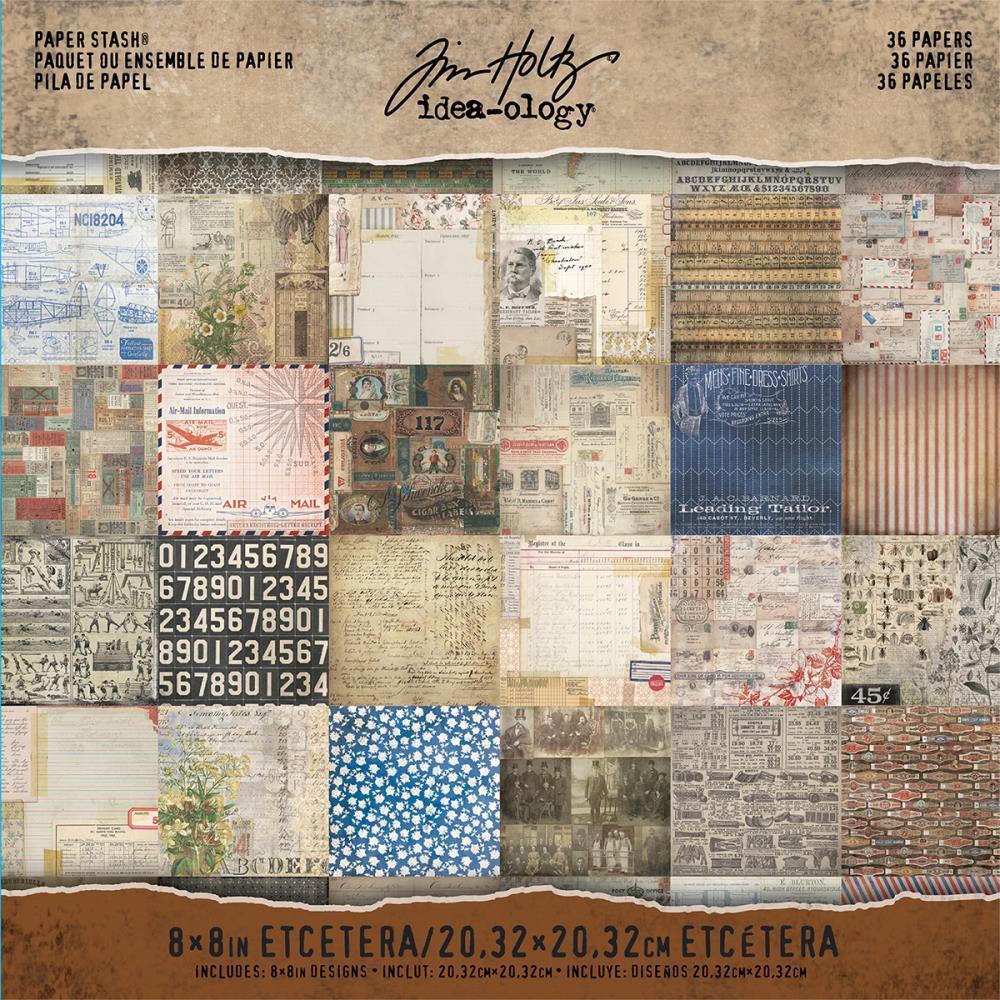 Tim Holtz Idea-Ology 8x8 Paper Stash Etcetera