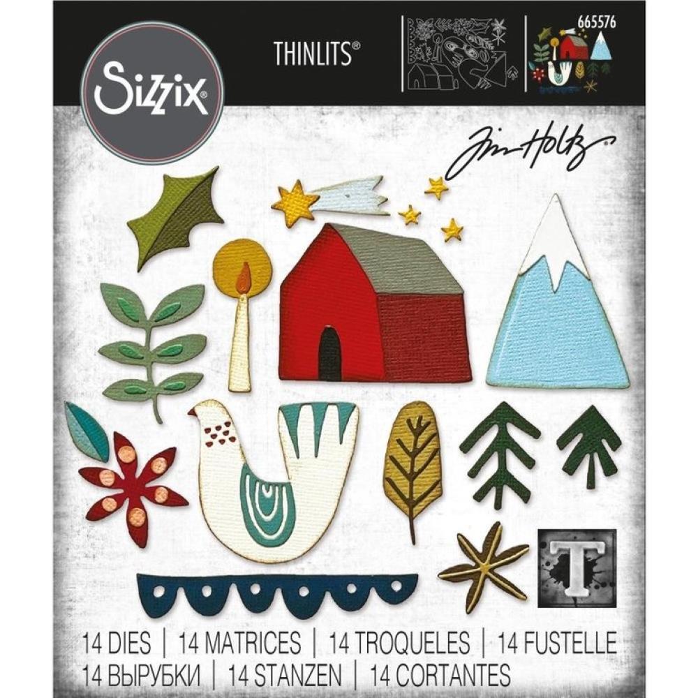 Tim Holtz Thinlits Dies 14Pk Funky Nordic #665576