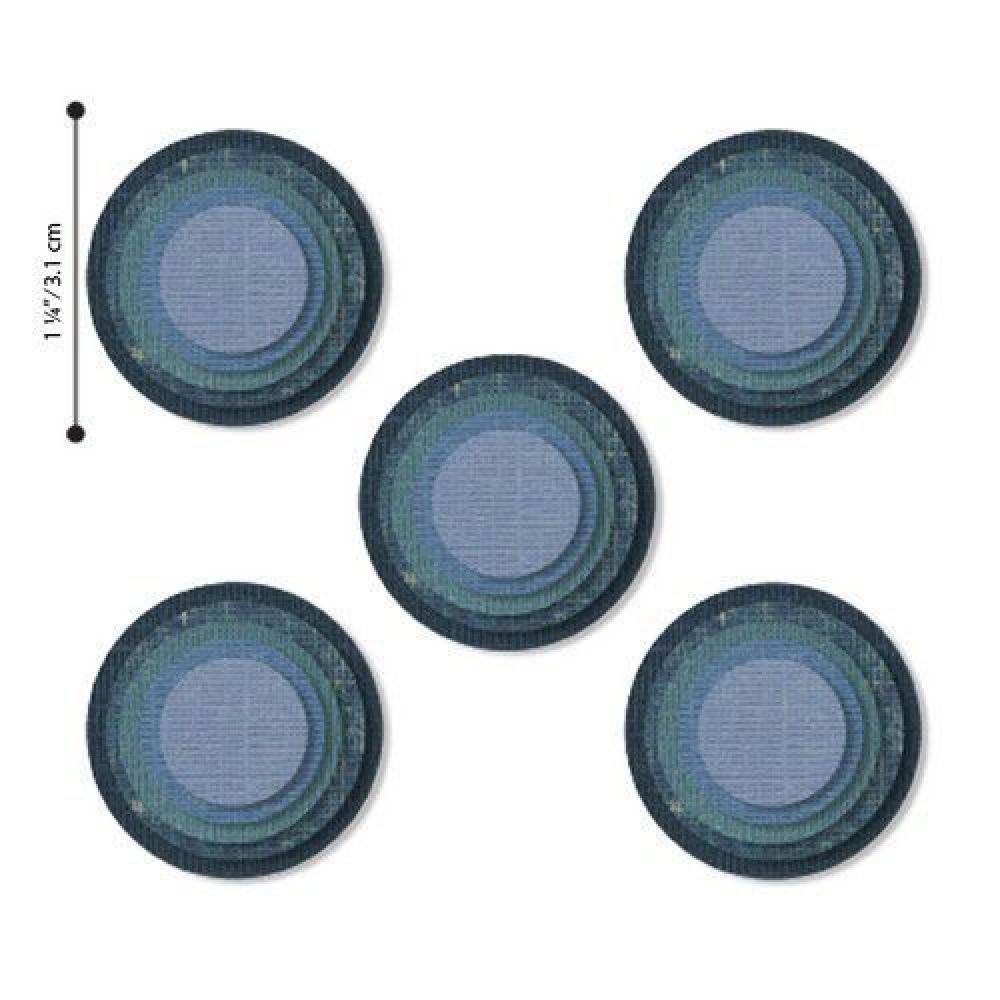 Tim Holtz Thinlits Dies 25Pk Stacked Circles #664437