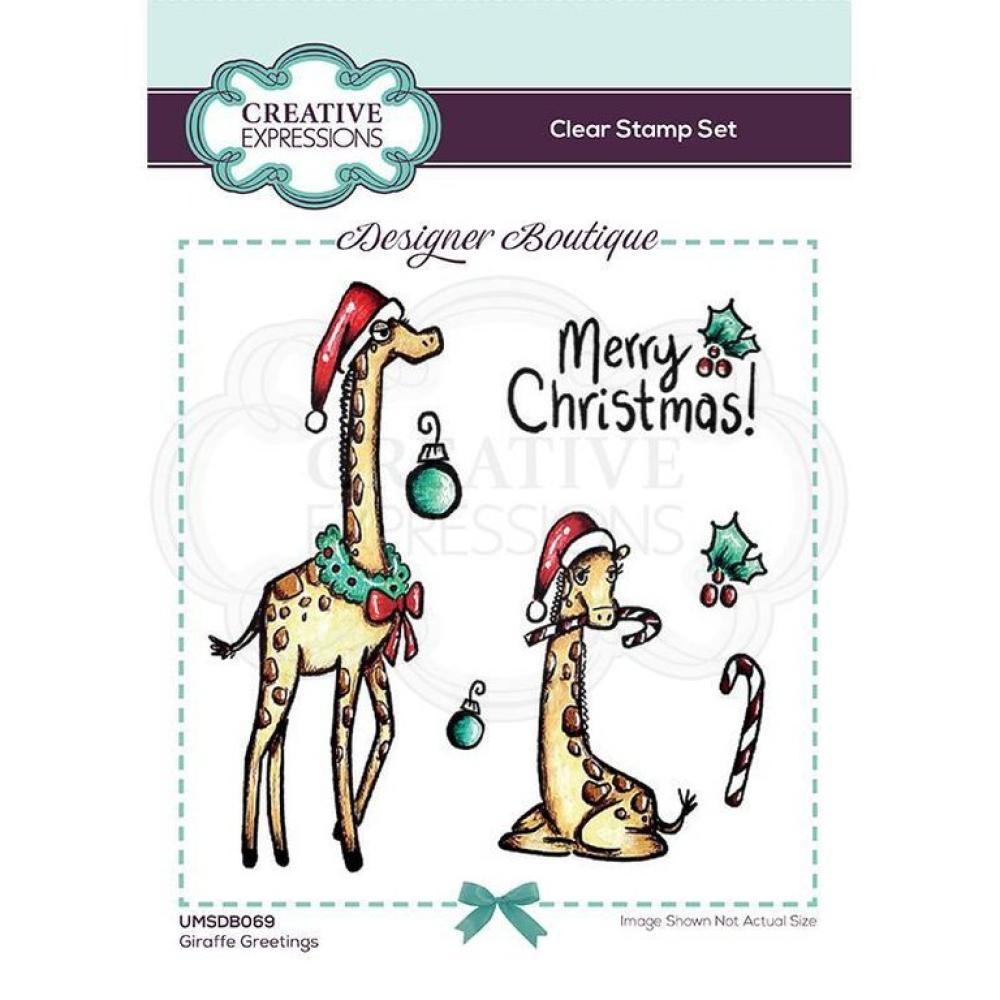 Creative Expressions Clear Stamps Giraffe Greetings #069