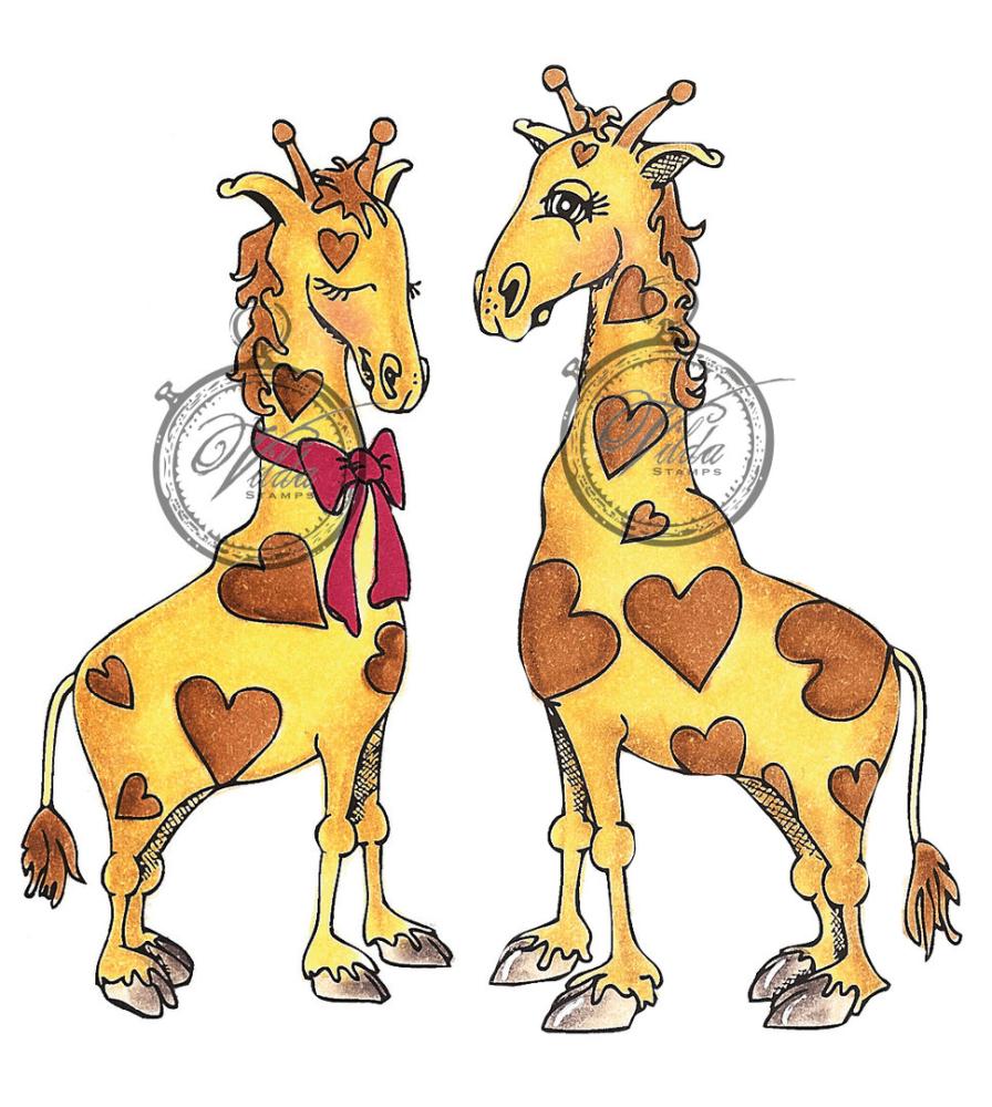 Vilda Stamp Giraffe Girl with Boy