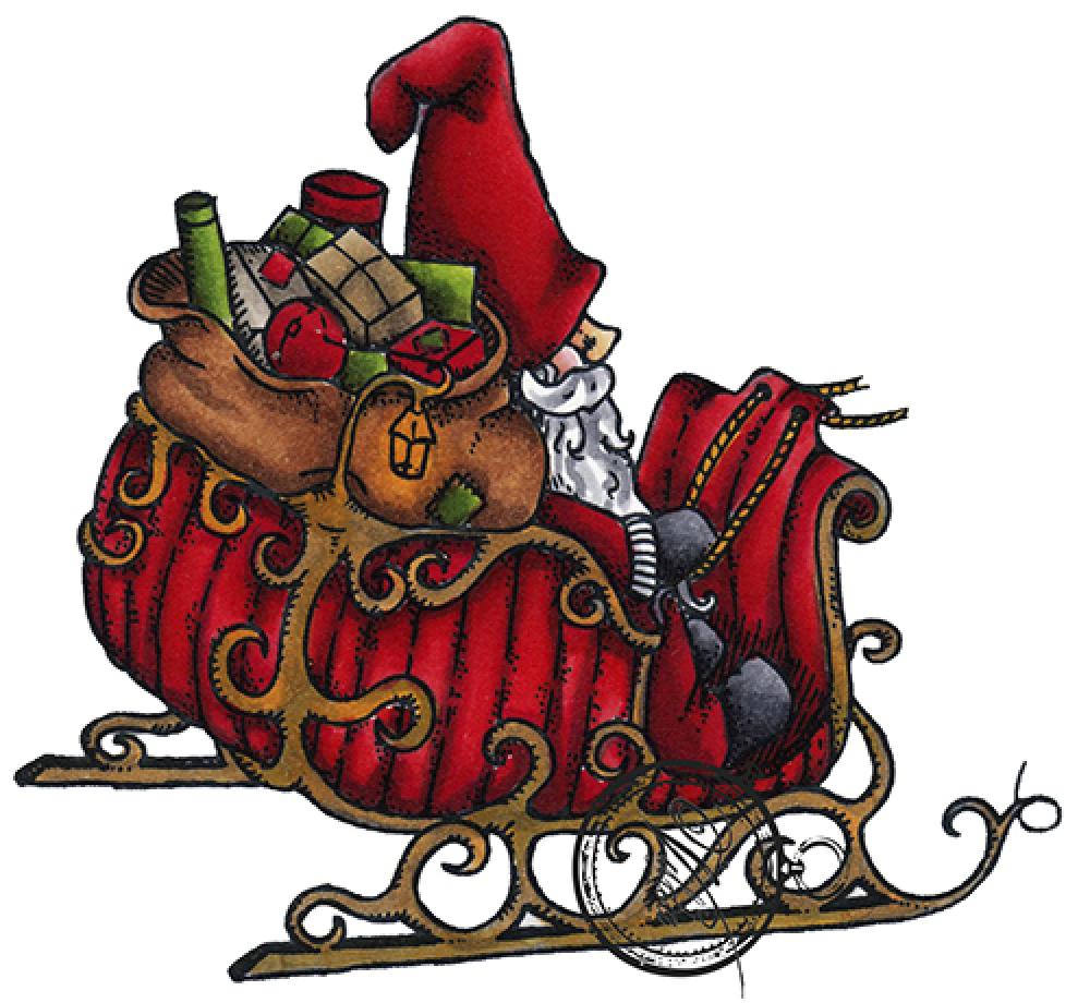 Vilda Stamp Santas Sleigh