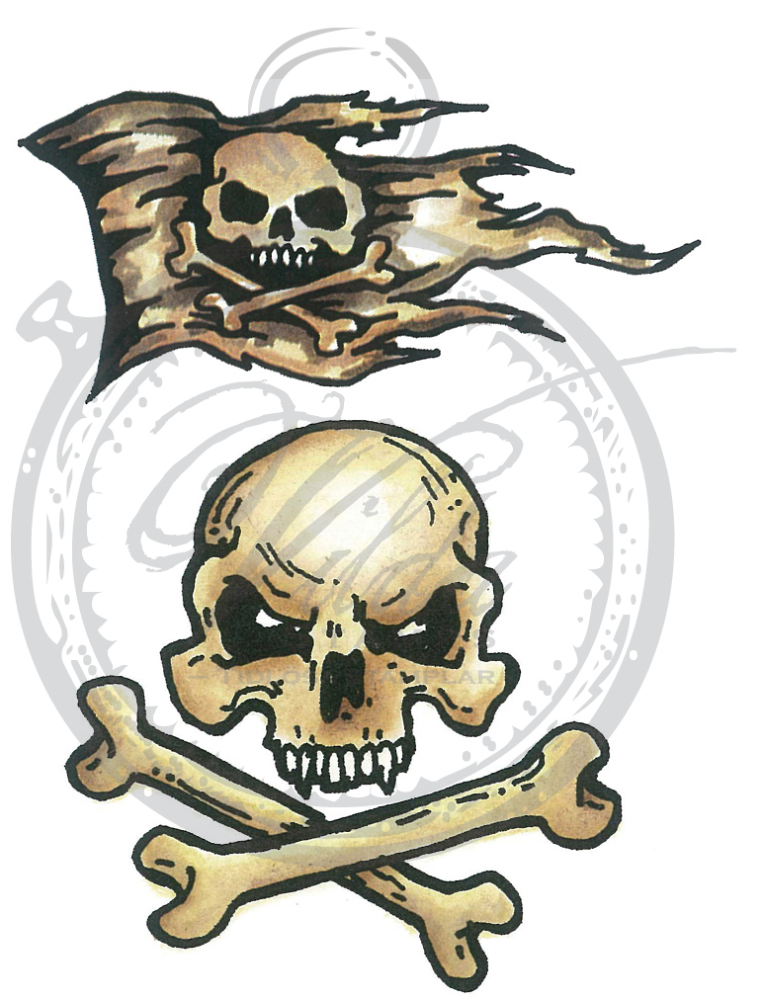 Vilda Stamp Skull & Jolly Roger