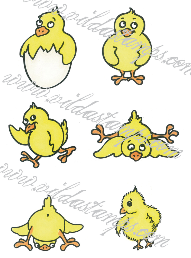 Vilda Stamp Small Chickens