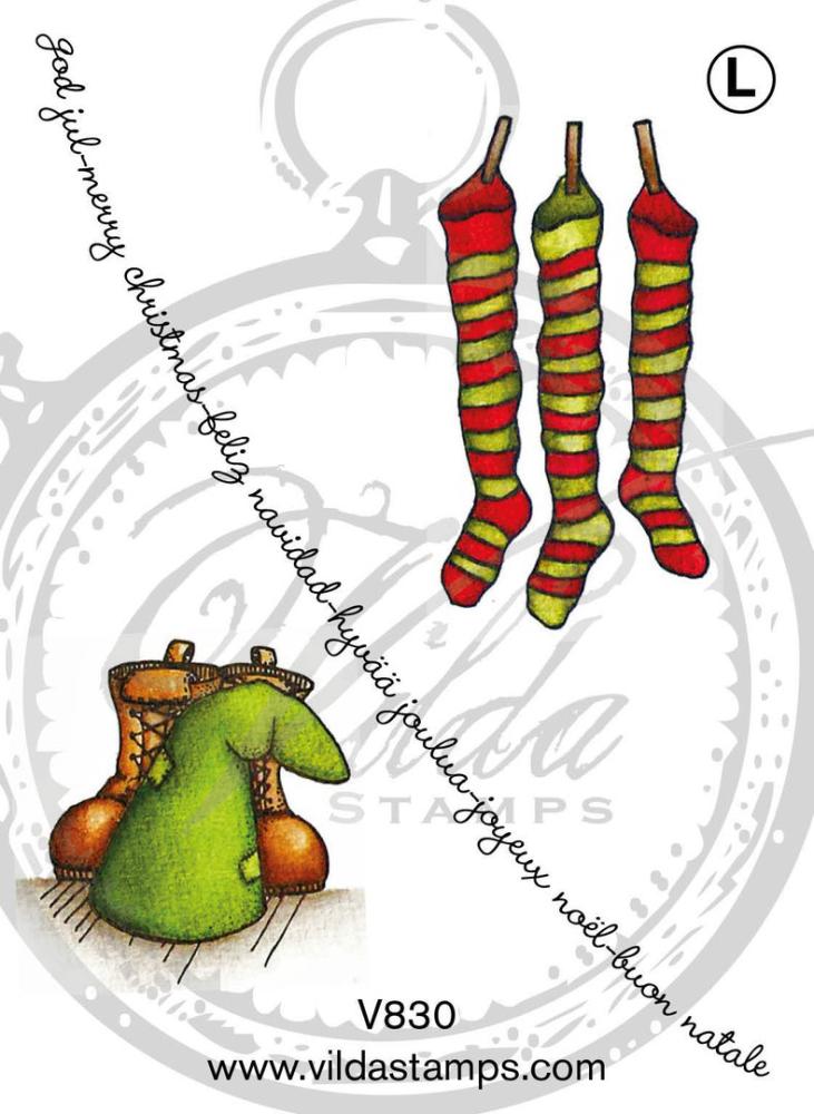 Vilda Stempel Christmas Socks