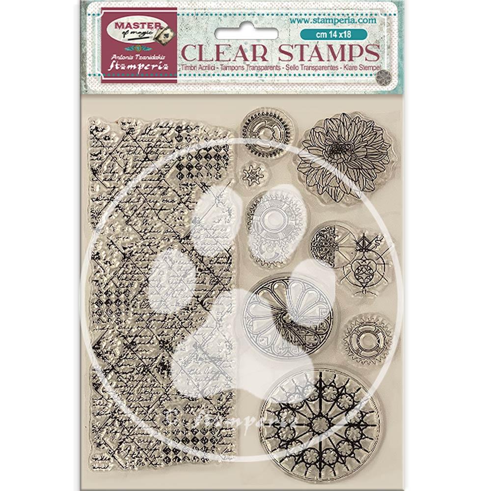 WTK212 Stamperia Master of Magic Clear Stamps Borders and Circles