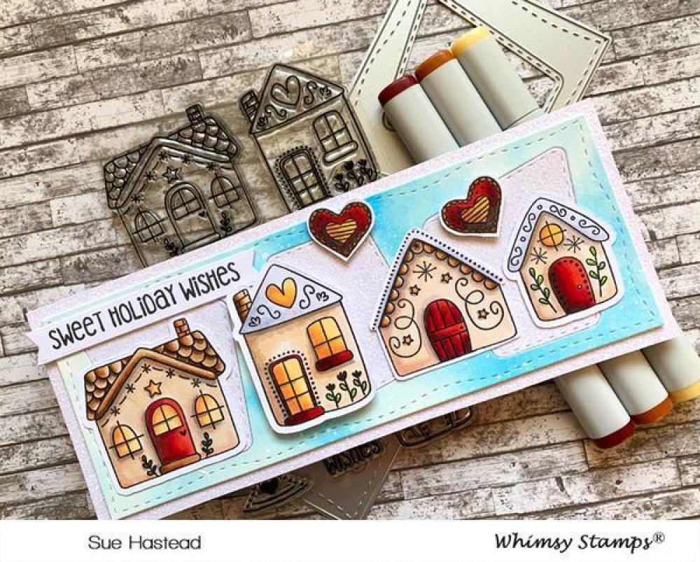 Whimsy Clear Stamps Set Gingerbread Greetings