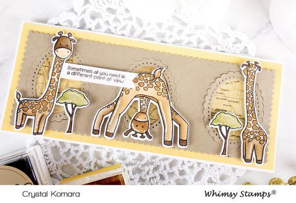 Whimsy Clear Stamps Set Giraffe Hello