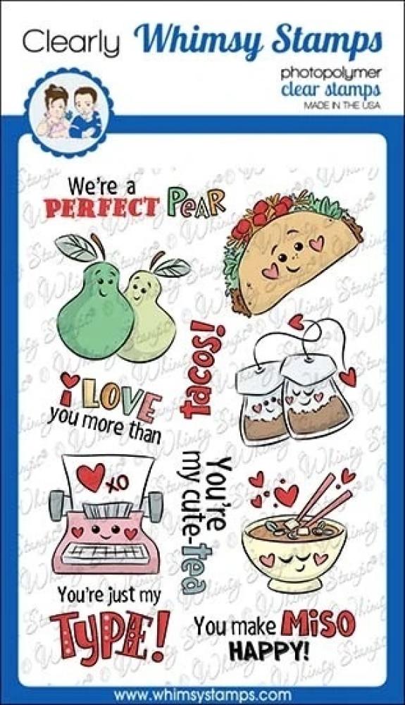 Whimsy Clear Stamps Set Valentine Puns