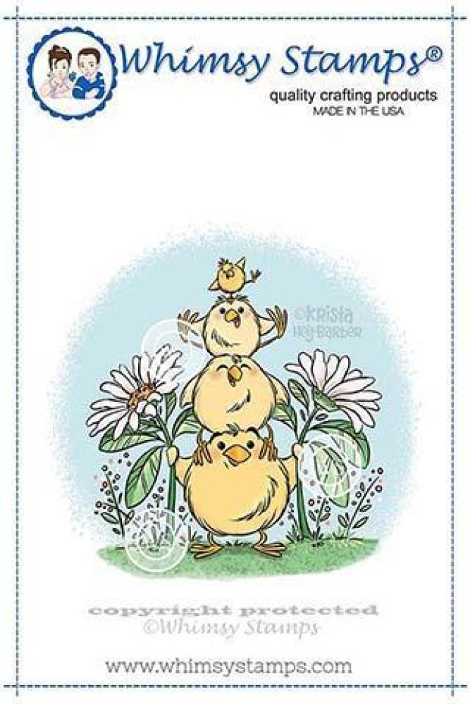 Whimsy Rubber Stamp Baby Chick Totem