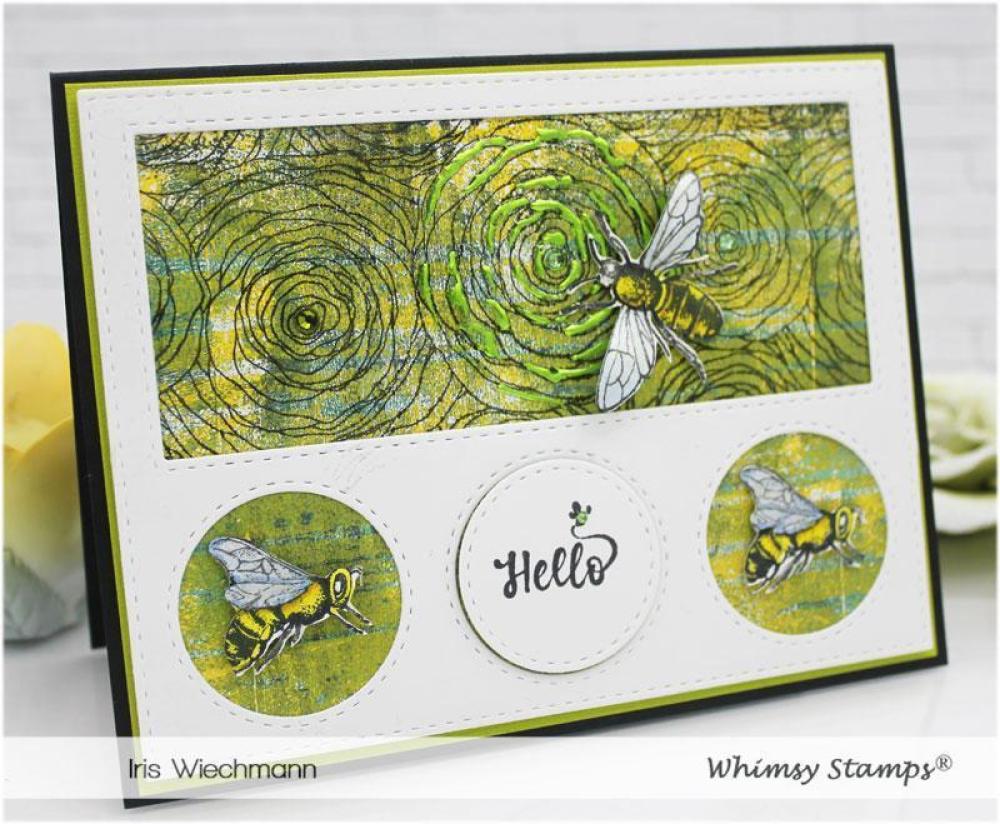 Whimsy Rubber Stamp Bee-utiful Bees