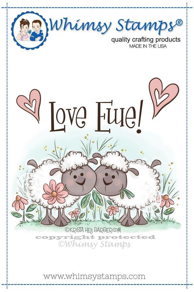 Whimsy Rubber Stamp Love Ewe Sheep