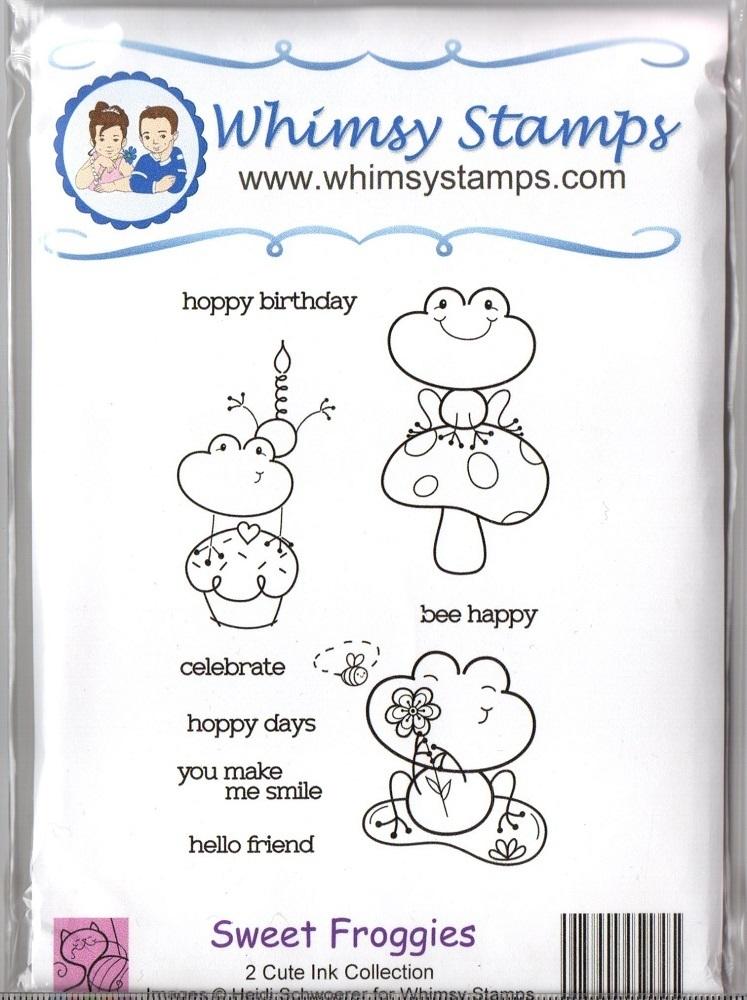 Whimsy Rubber Stamps Sweet Froggies