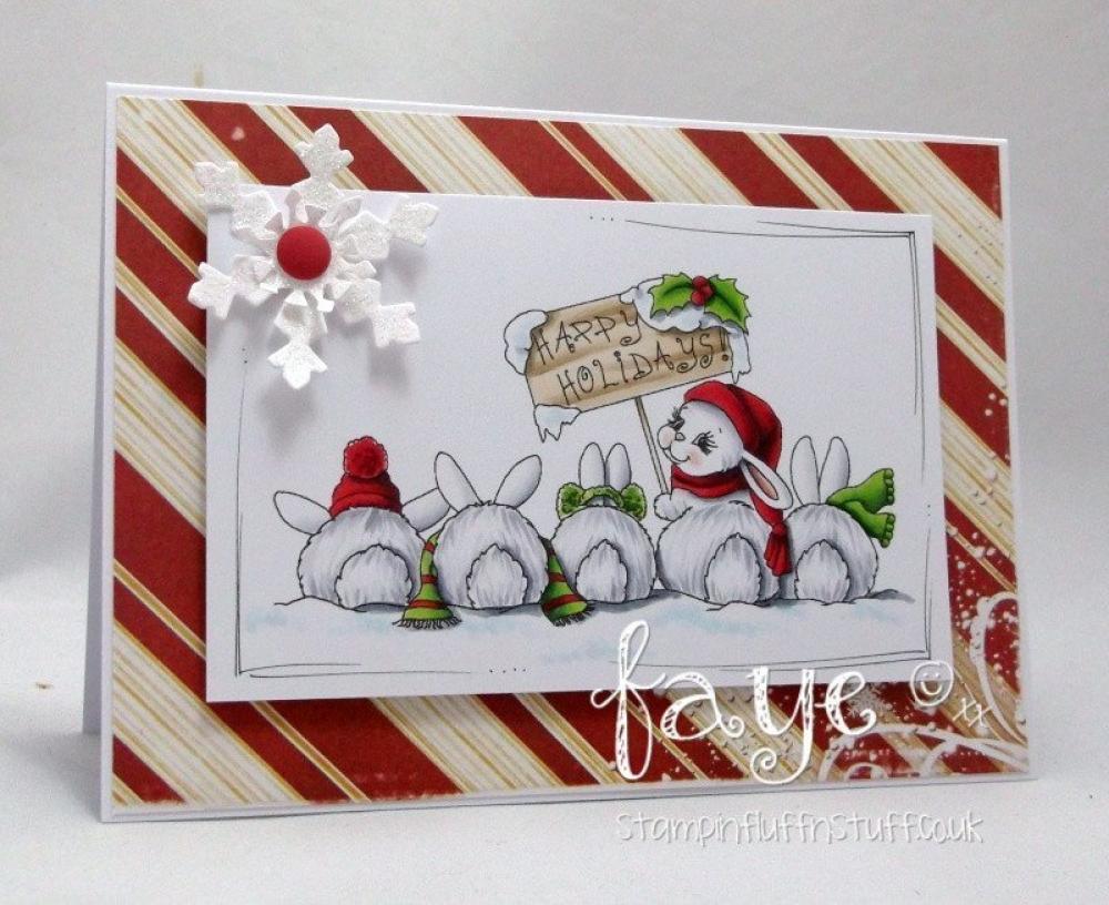 Whimsy Stamps Christmas Bunny Row