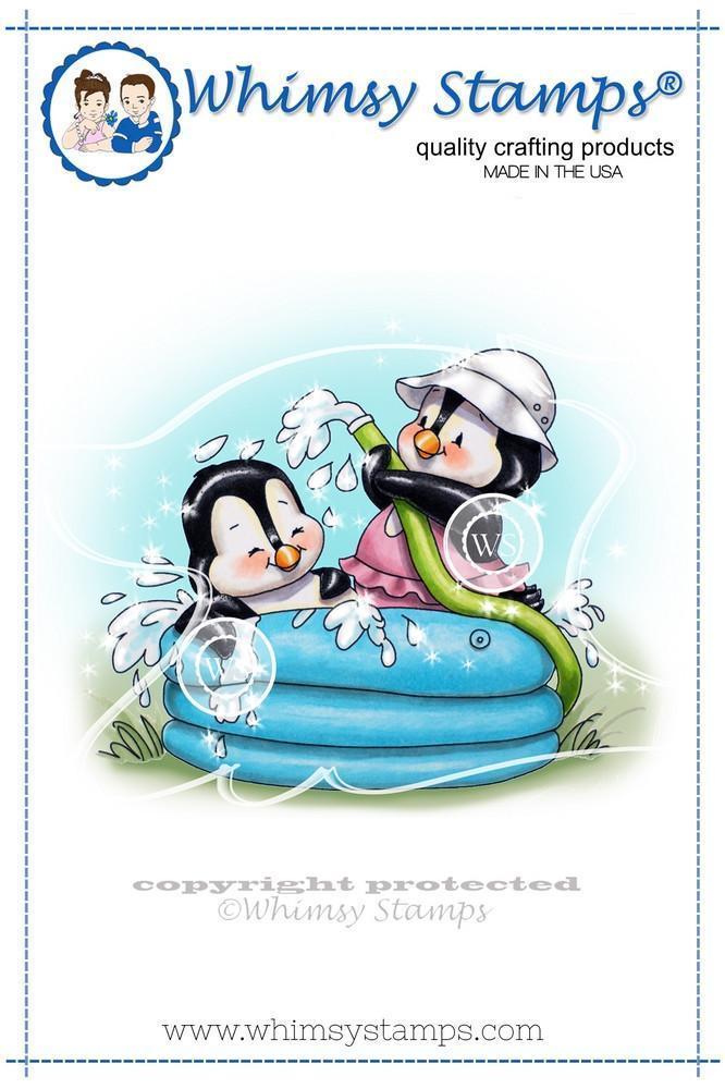 Whimsy Stamps Penguins Pool Party