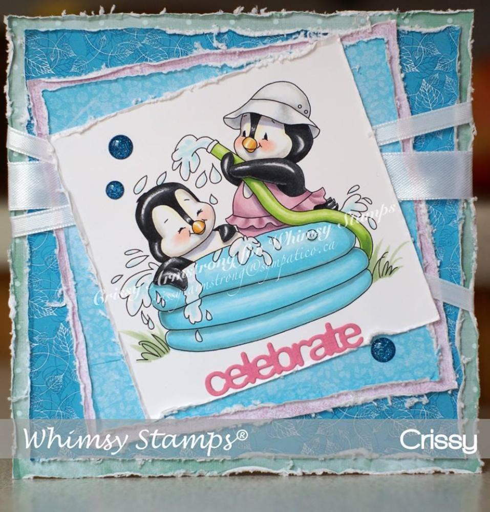 Whimsy Stamps Penguins Pool Party