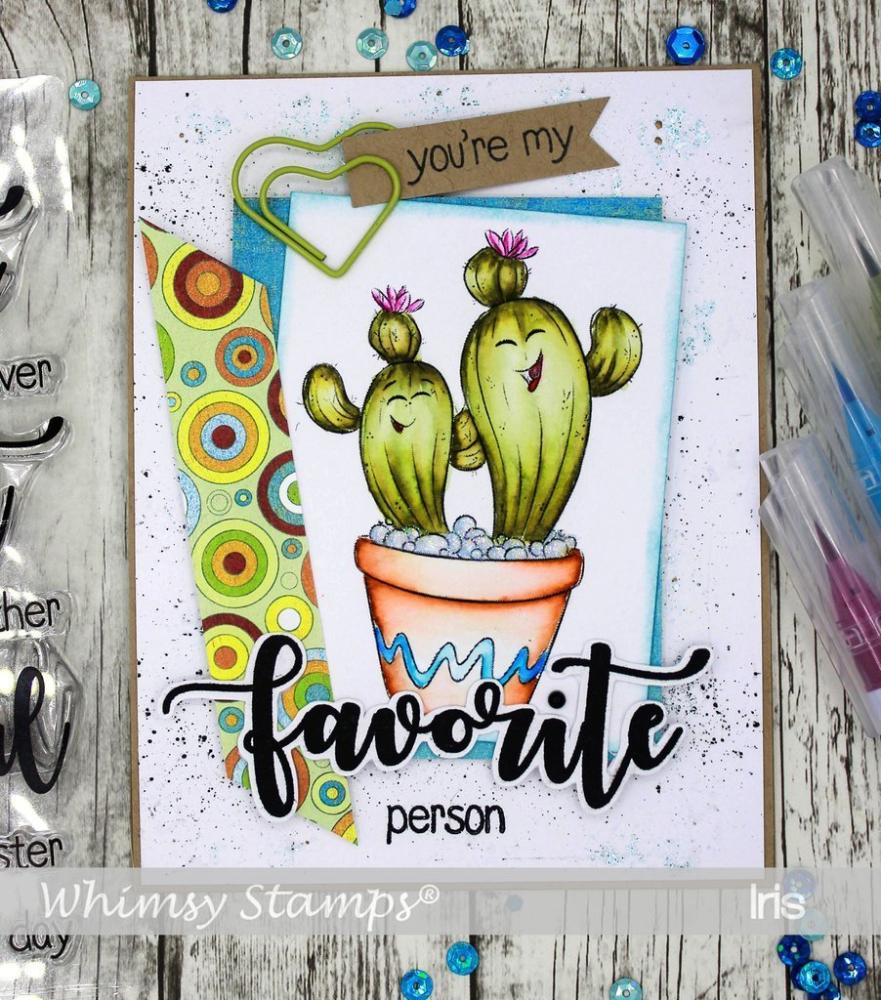 Whimsy Stamps Stuck on You Cactus