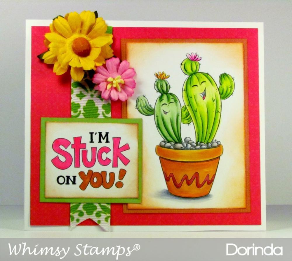 Whimsy Stamps Stuck on You Cactus