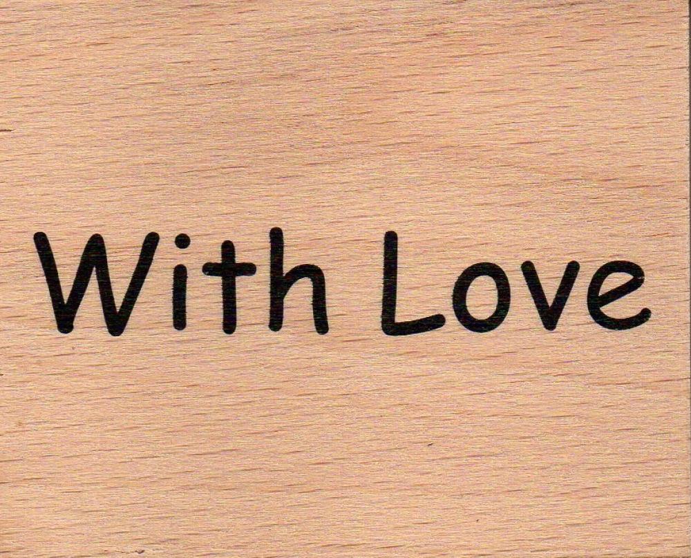 Wooden Stamp With Love