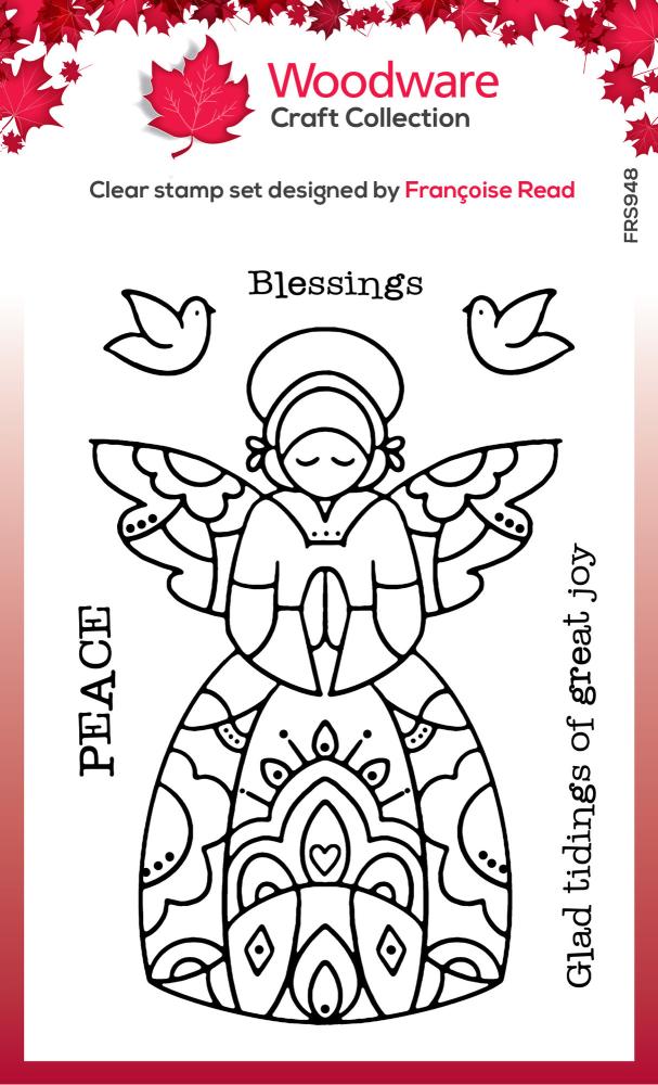 Woodware Clear Magic Stamp Angel Blessings FRS948