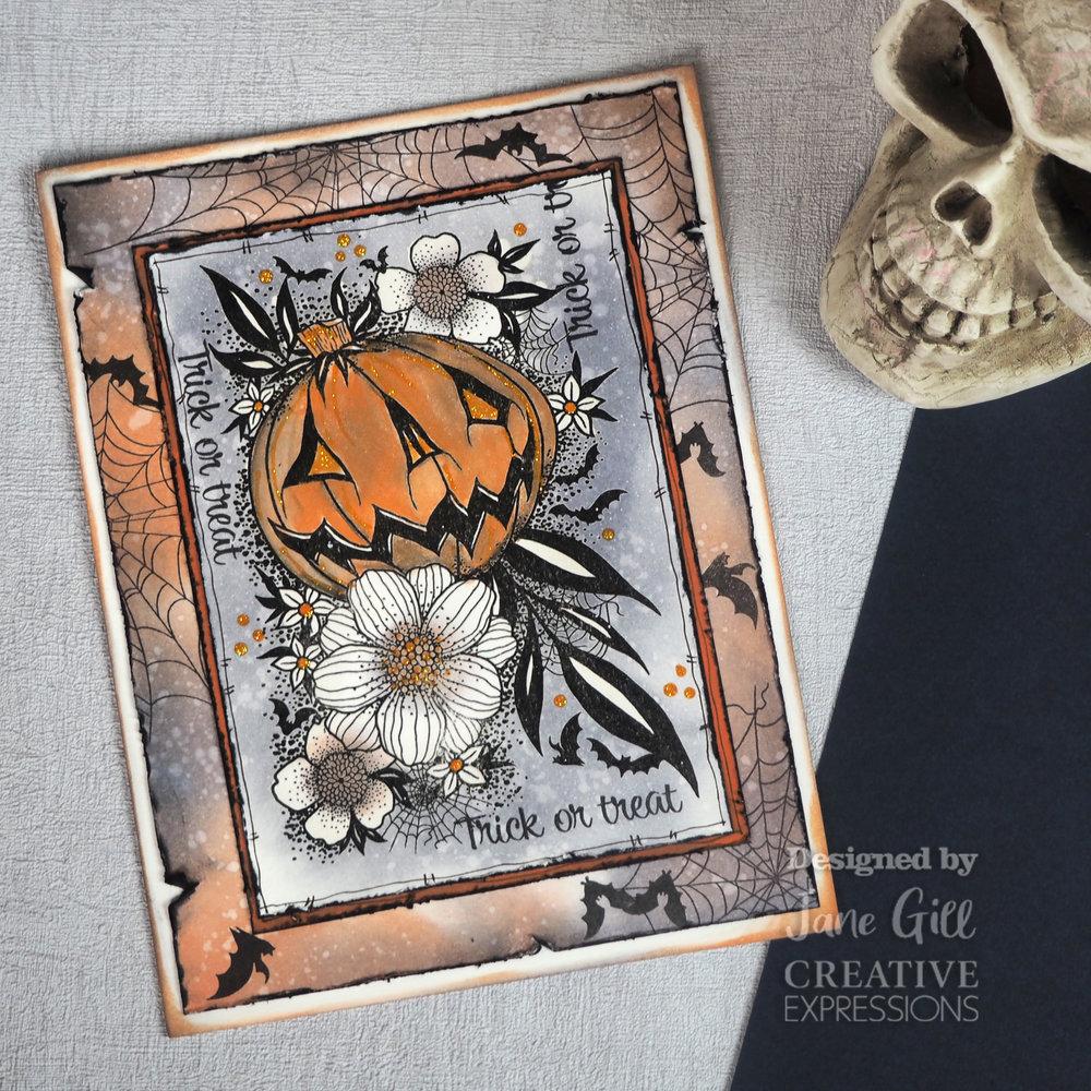 Woodware Clear Stamp Pumpkin Flowers JGS839