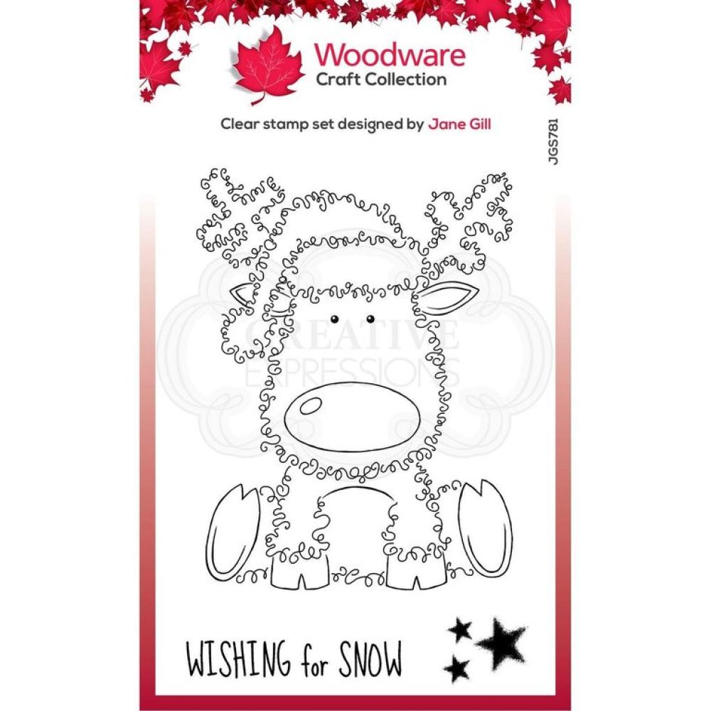 Woodware Clear Stamp Set Reindeer JGS781