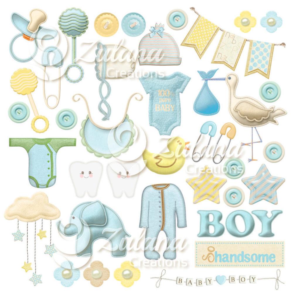 Zulana Creations 12x12 Paper Pad Cute Baby Boy