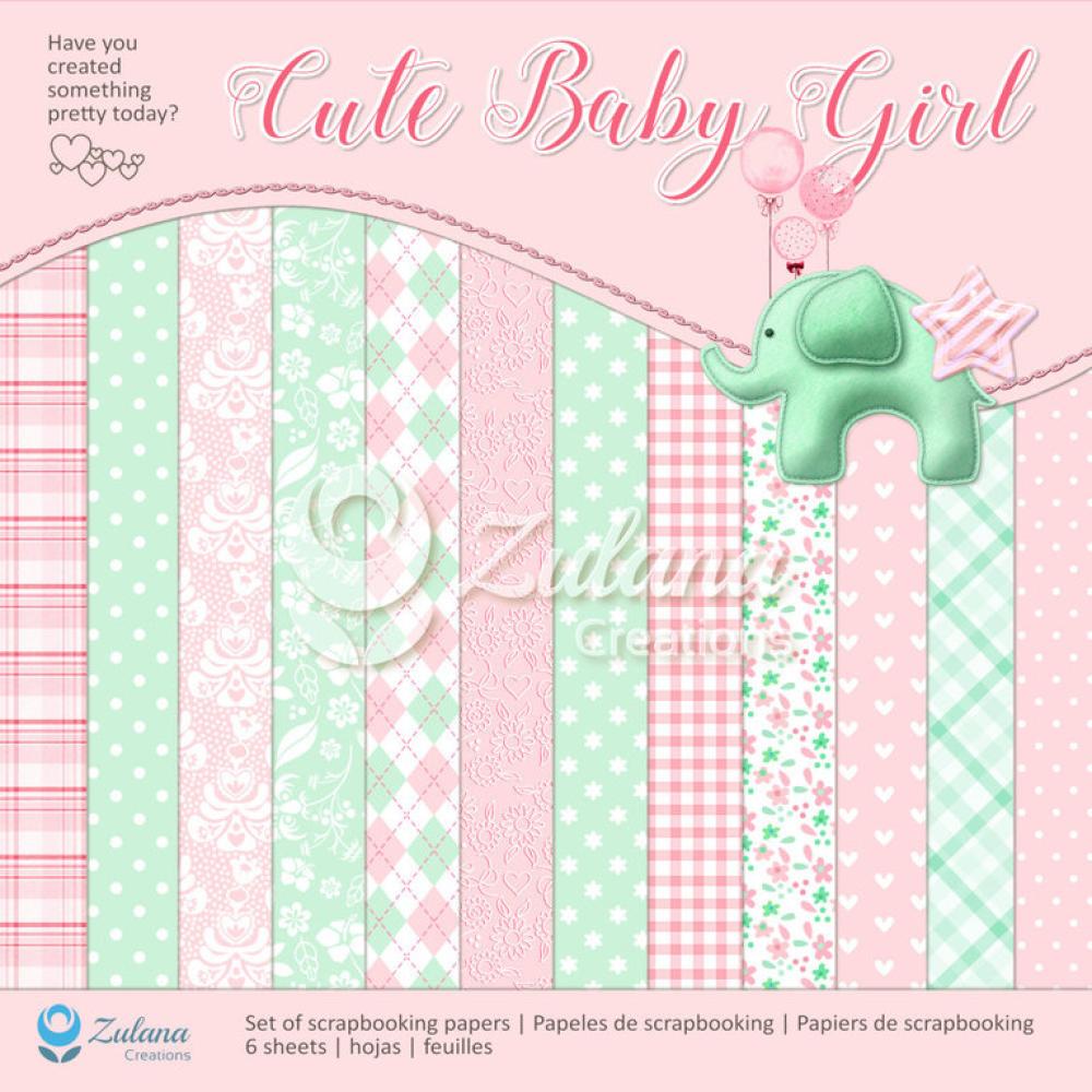 Zulana Creations 12x12 Paper Pad Cute Baby Girl