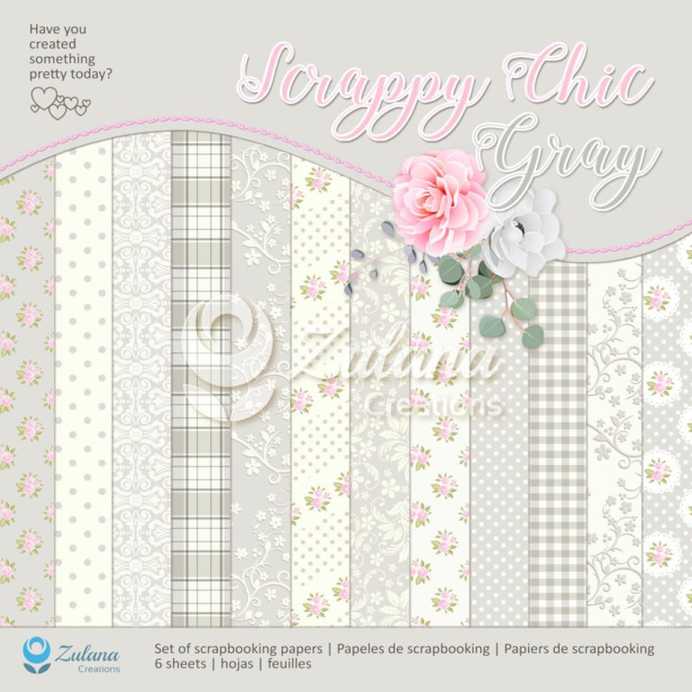 Zulana Creations 12x12 Paper Pad Scrappy Chic Gray