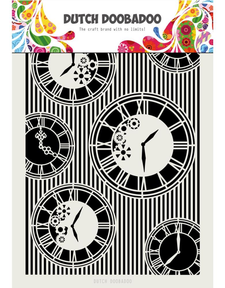 Dutch Doobadoo A4 Mask Art Clocks Stripes 470.715.814